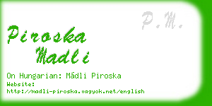 piroska madli business card